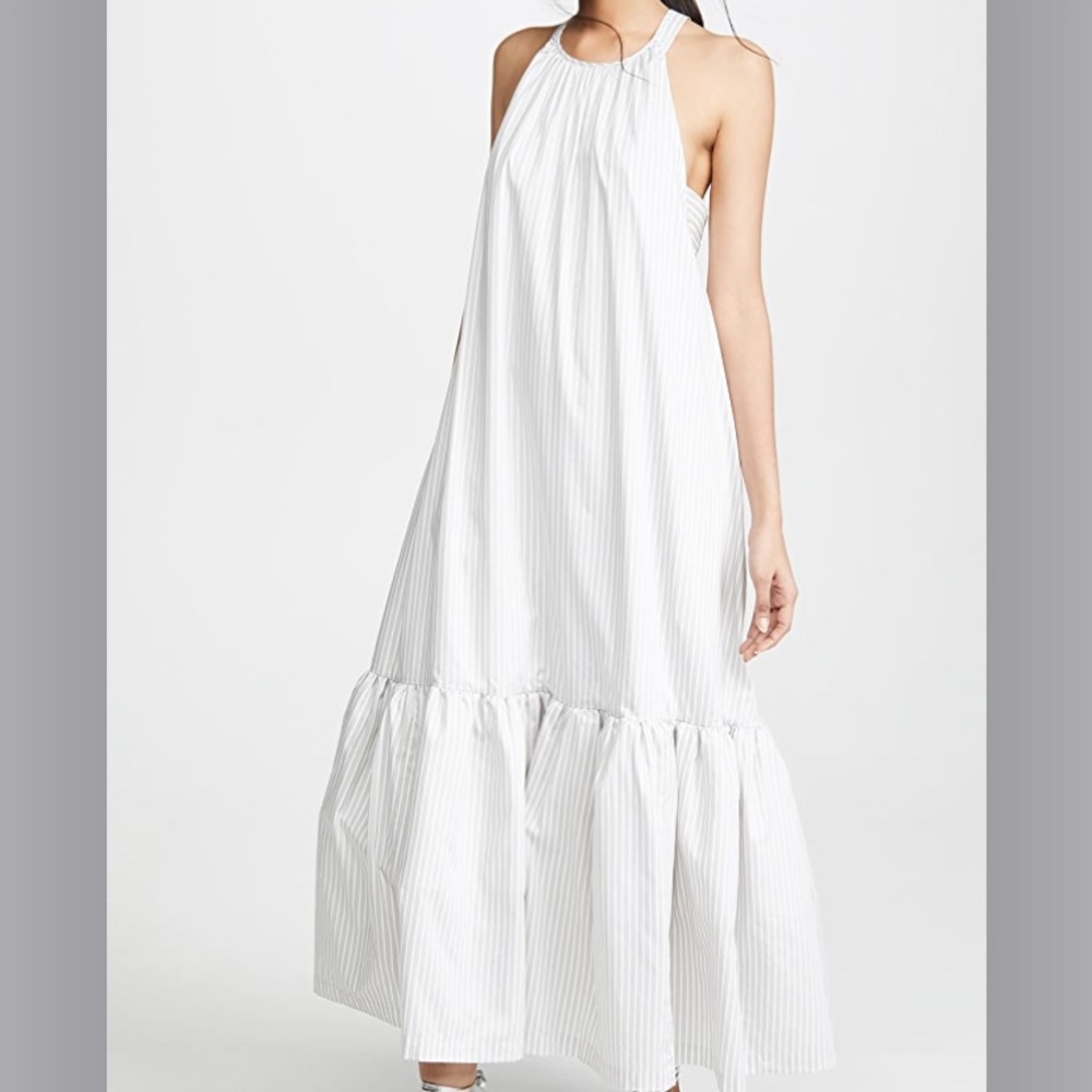 Phillip Lim Long Striped Tent Dress White